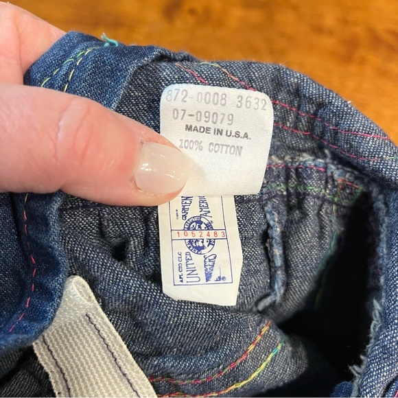 Vintage Osh-Kosh Denim Overalls blue patch size 12 months 100% cotton - Picture 8 of 9